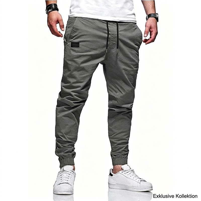 Pantalones jogger casual con cordón para hombre