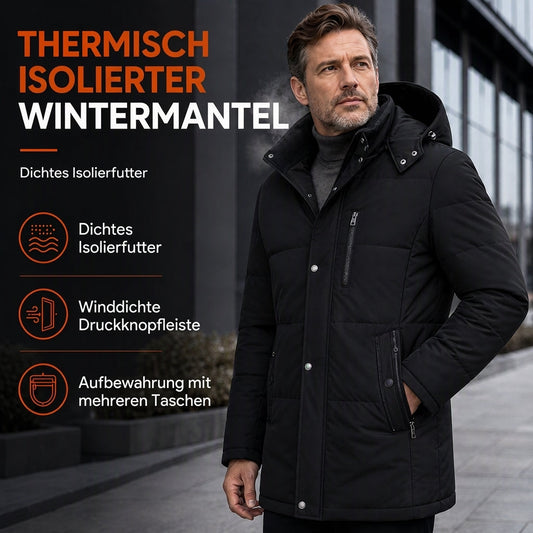 Chaqueta acolchada de invierno de largo medio para hombre, elegante y casual