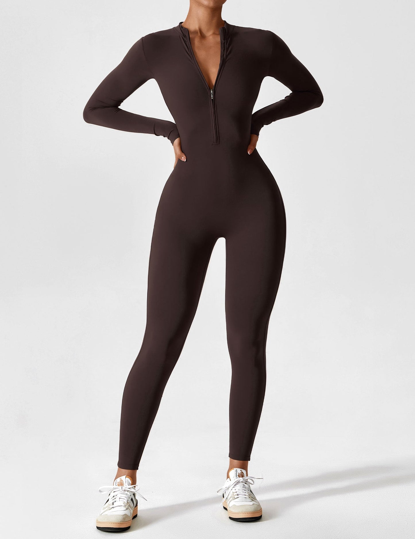 Yeoreo Longsleeve Reißverschluss Jumpsuit