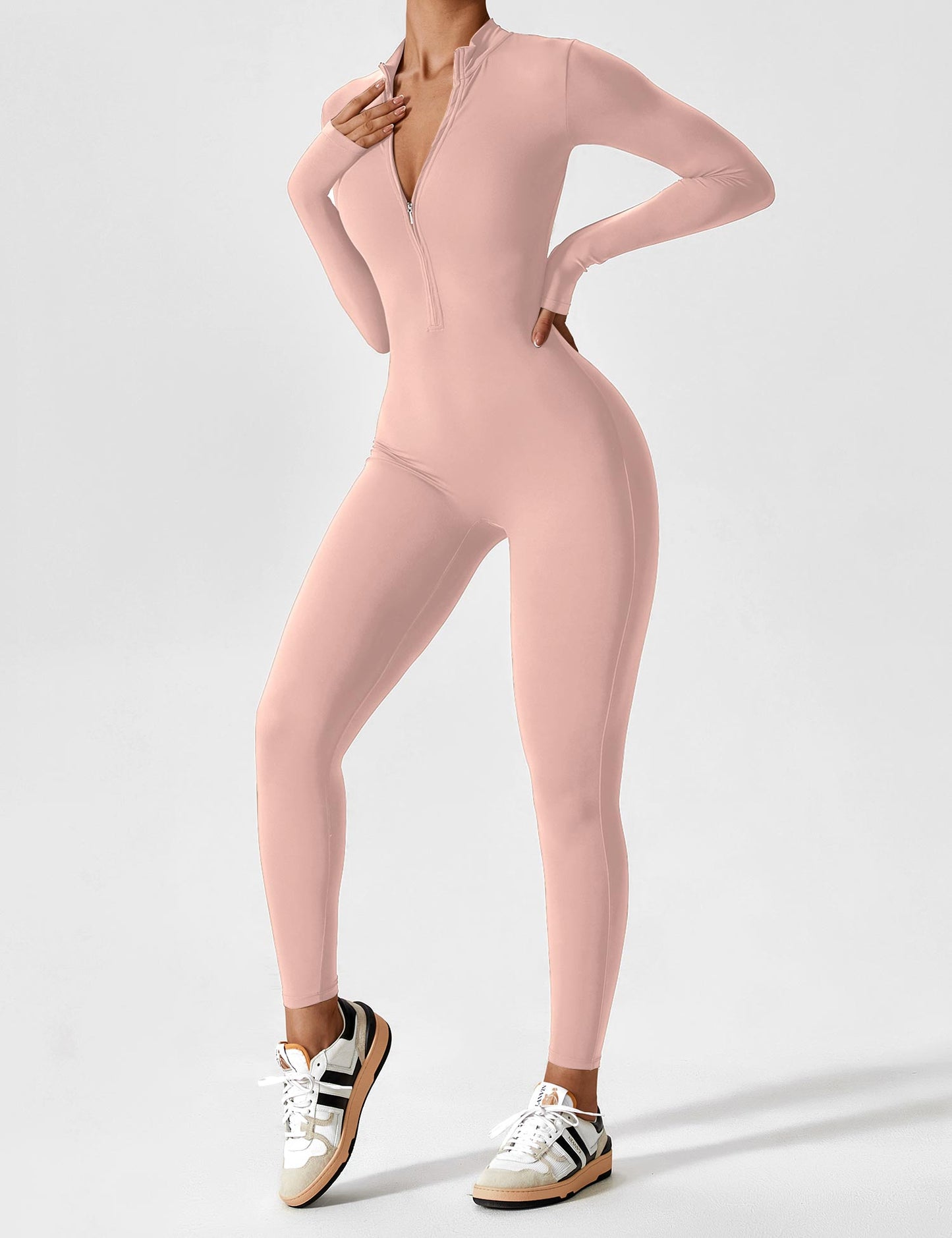 Yeoreo Longsleeve Reißverschluss Jumpsuit
