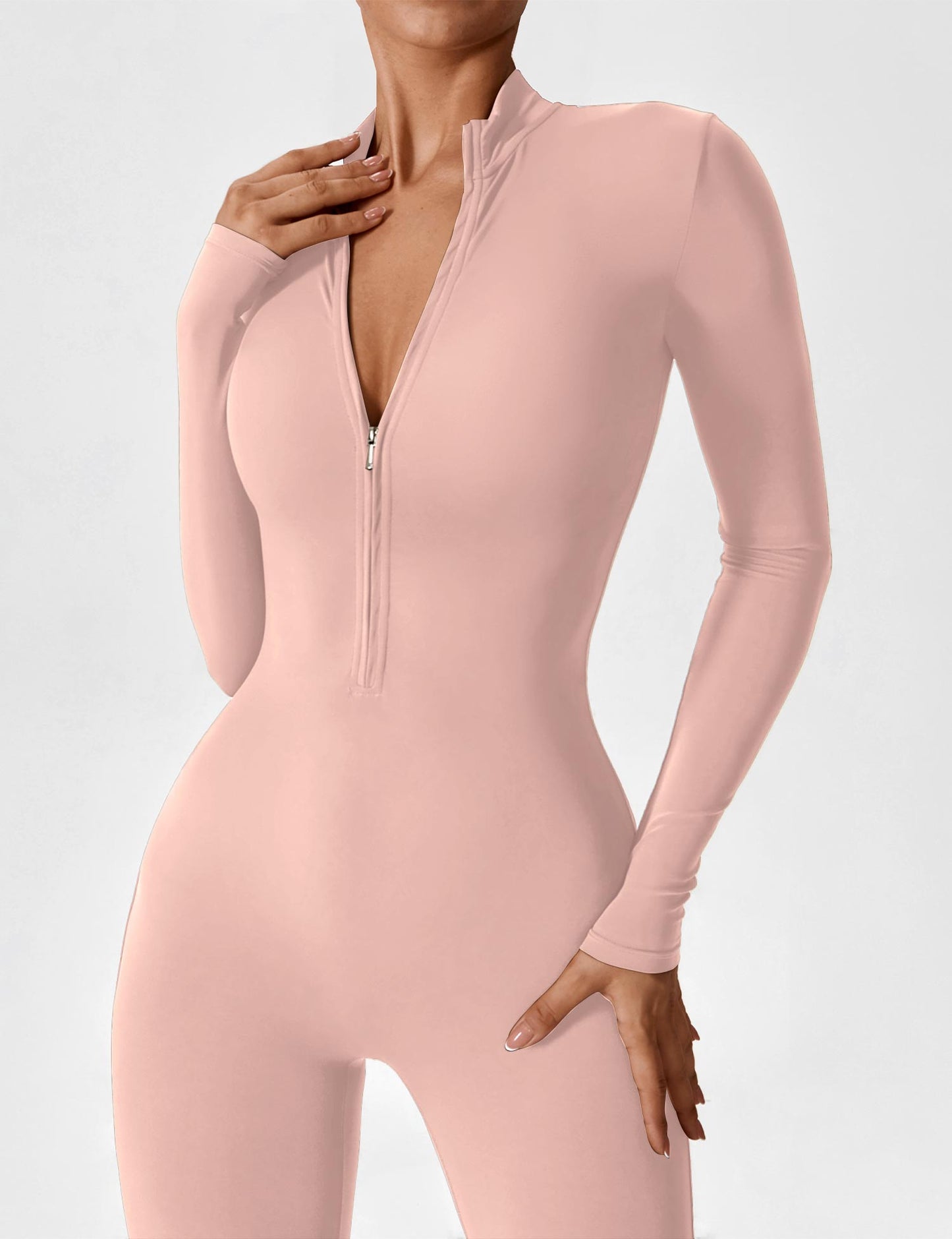 Yeoreo Longsleeve Reißverschluss Jumpsuit