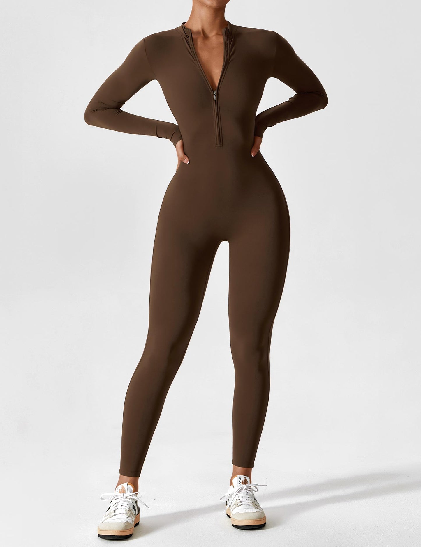 Yeoreo Longsleeve Reißverschluss Jumpsuit
