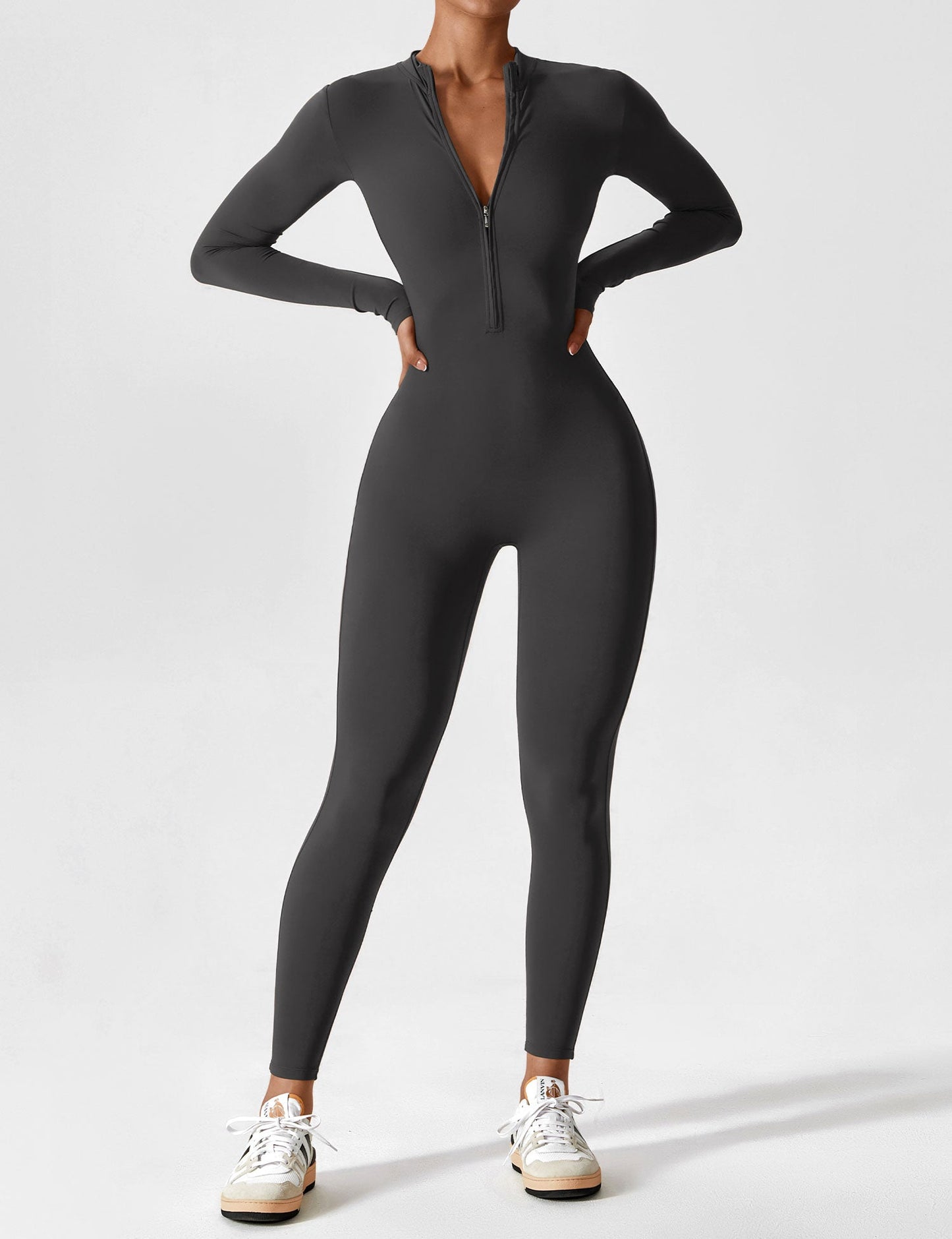 Yeoreo Longsleeve Reißverschluss Jumpsuit