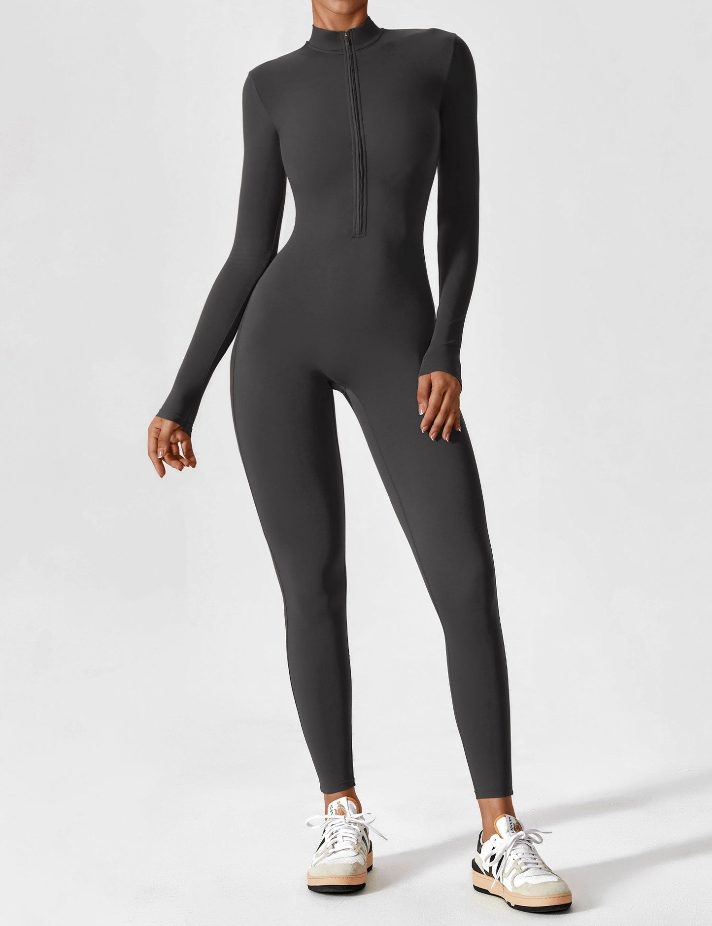 Yeoreo Longsleeve Reißverschluss Jumpsuit