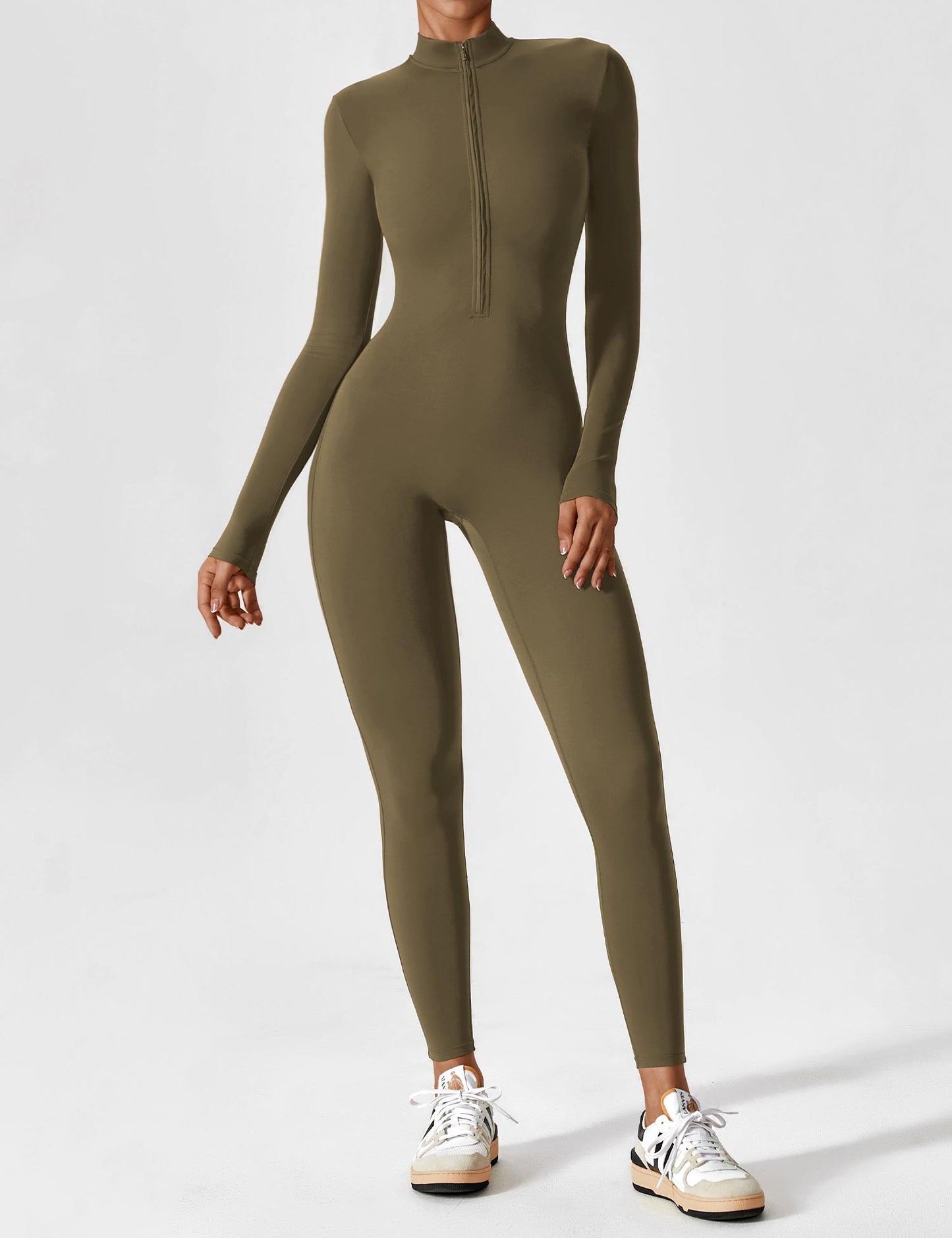 Yeoreo Longsleeve Reißverschluss Jumpsuit
