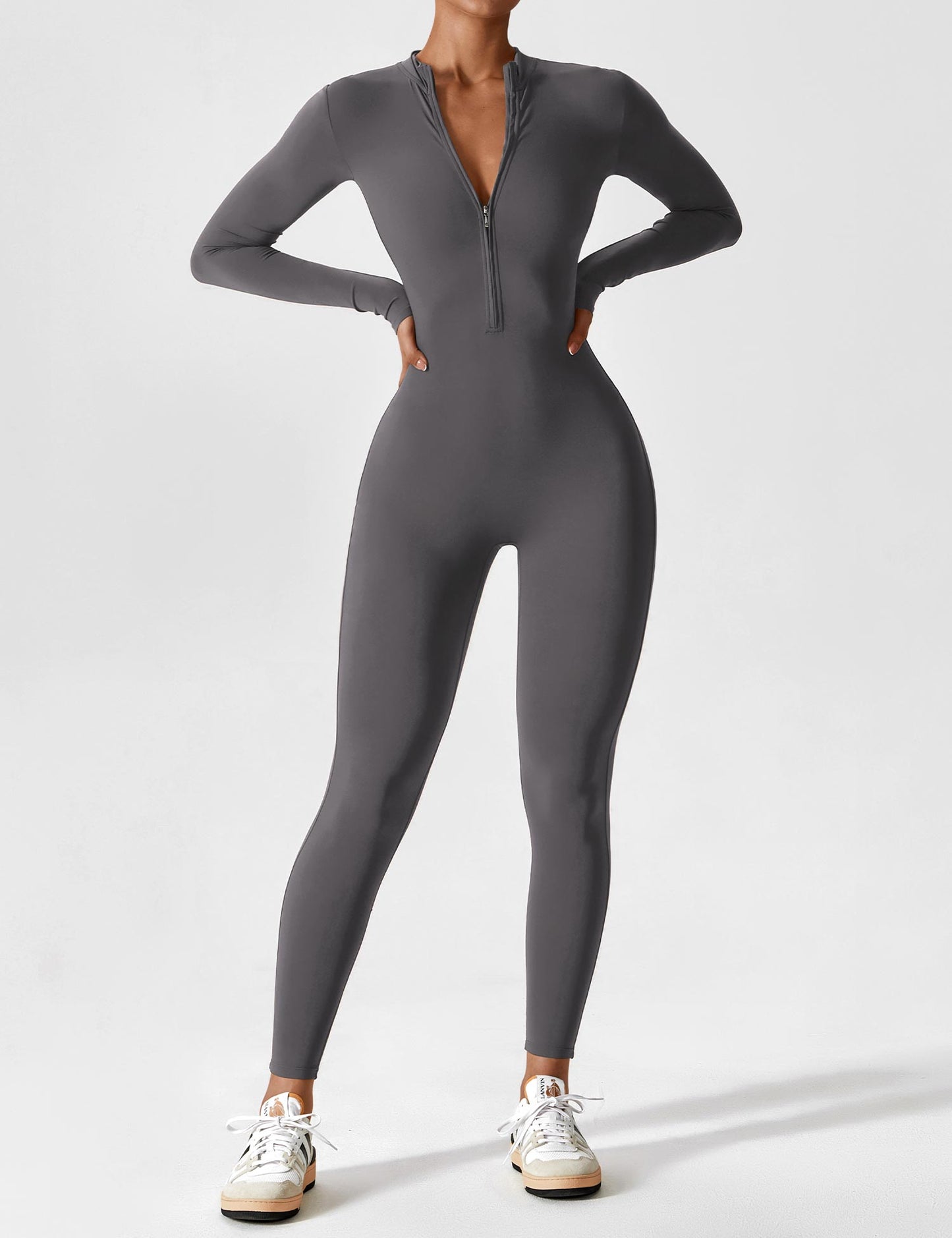 Yeoreo Longsleeve Reißverschluss Jumpsuit