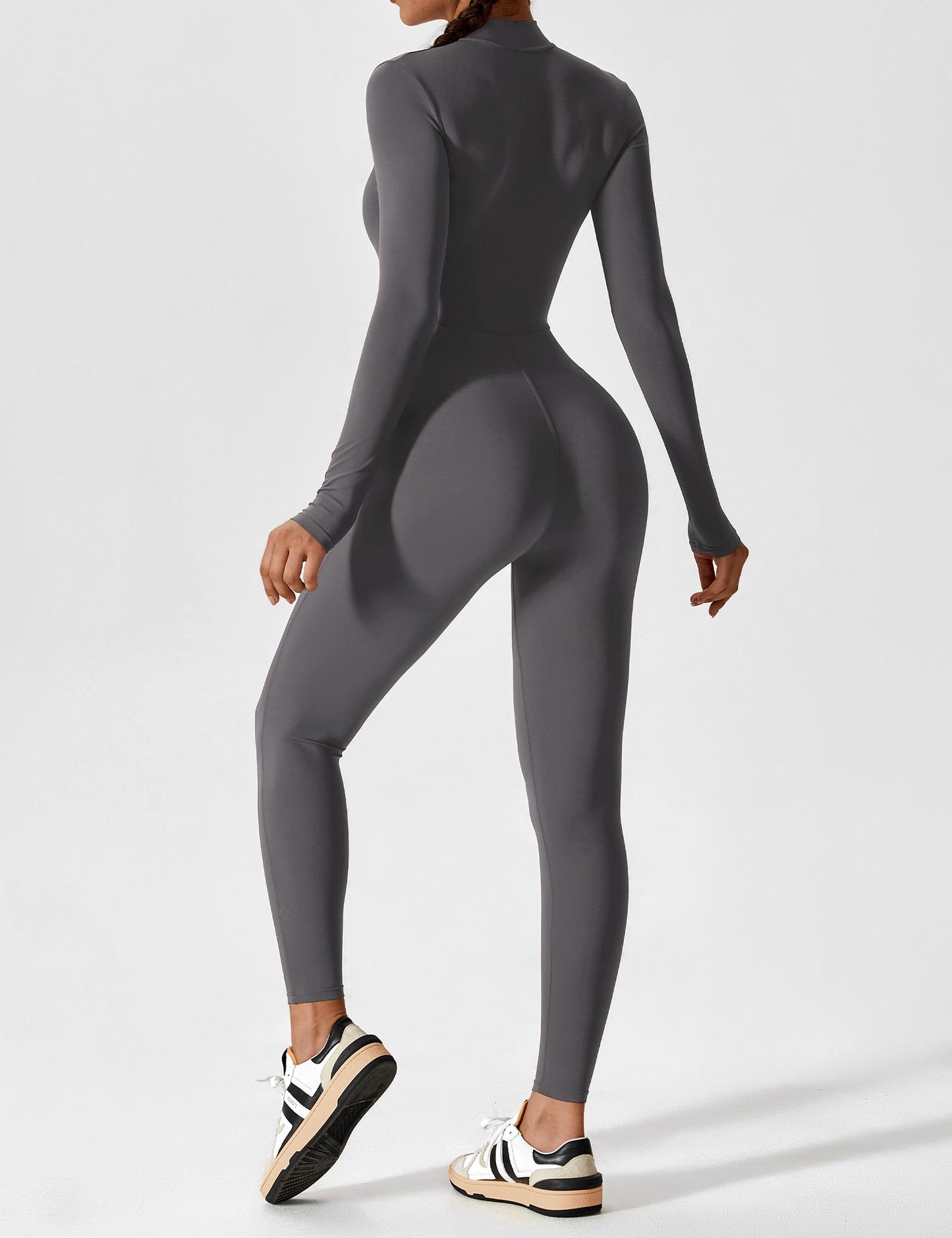 Yeoreo Longsleeve Reißverschluss Jumpsuit