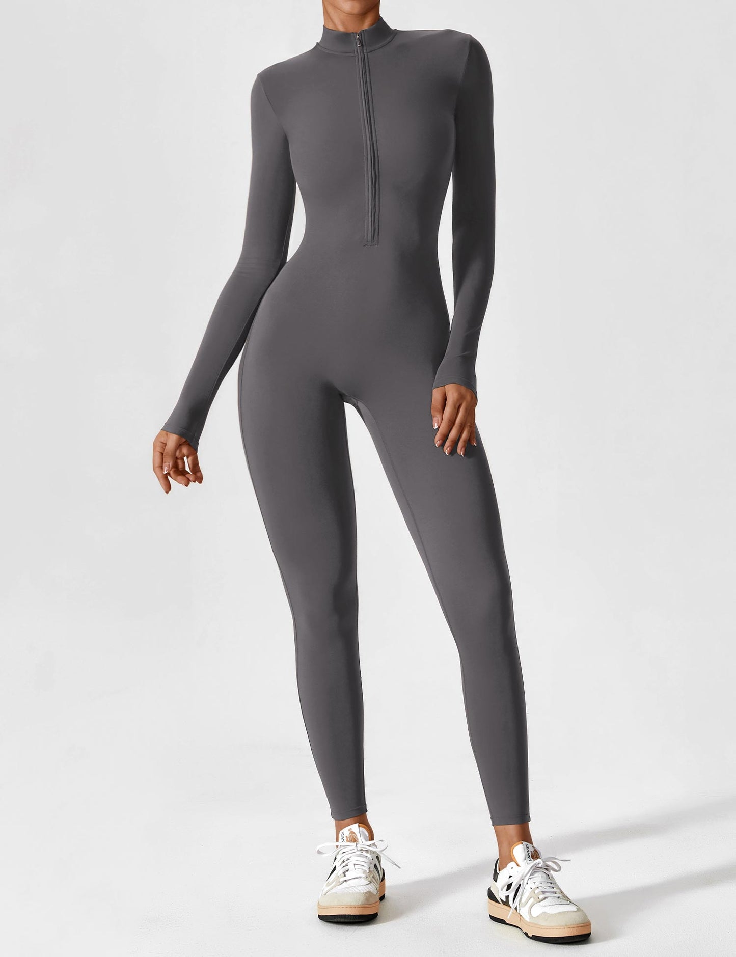 Yeoreo Longsleeve Reißverschluss Jumpsuit