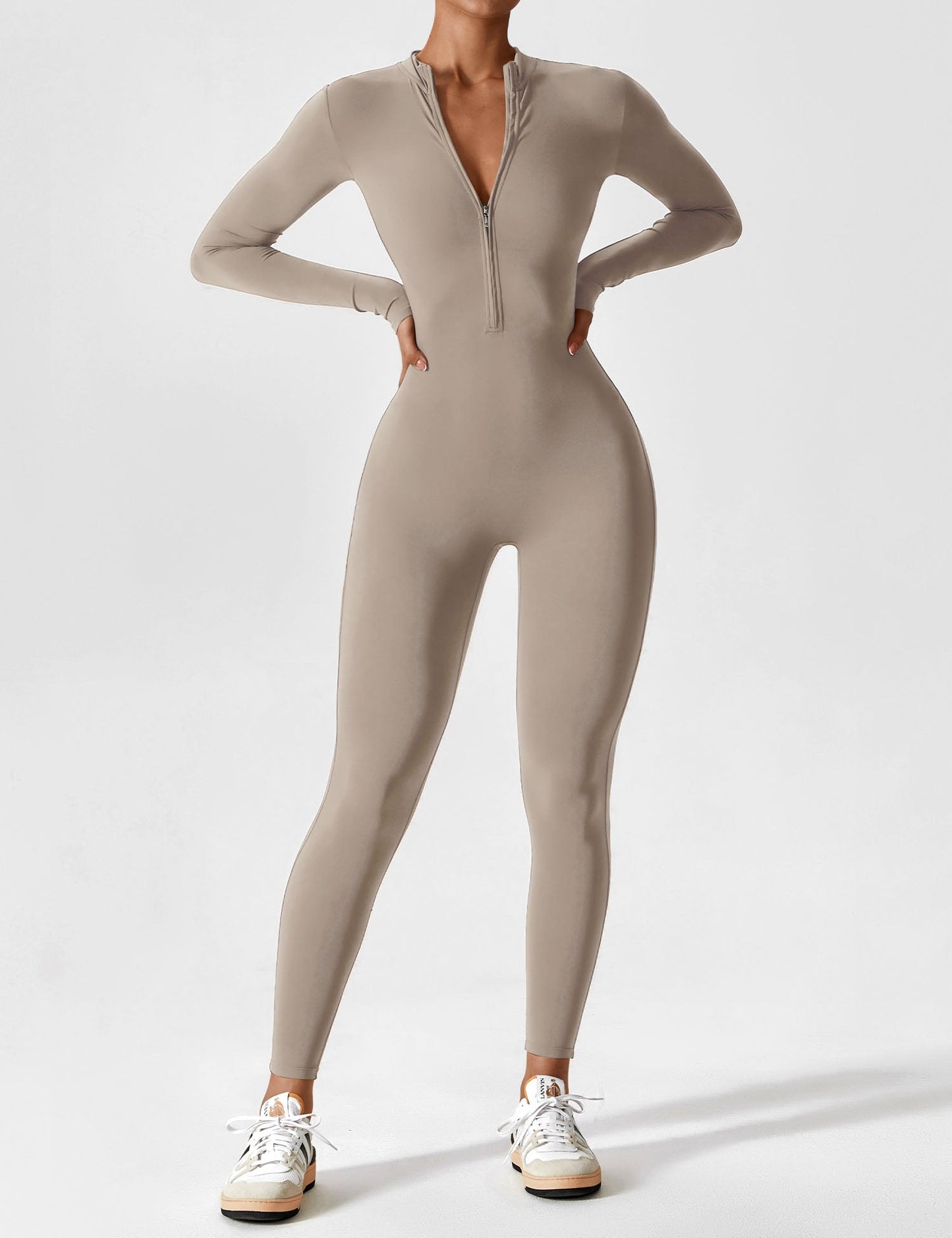 Yeoreo Longsleeve Reißverschluss Jumpsuit
