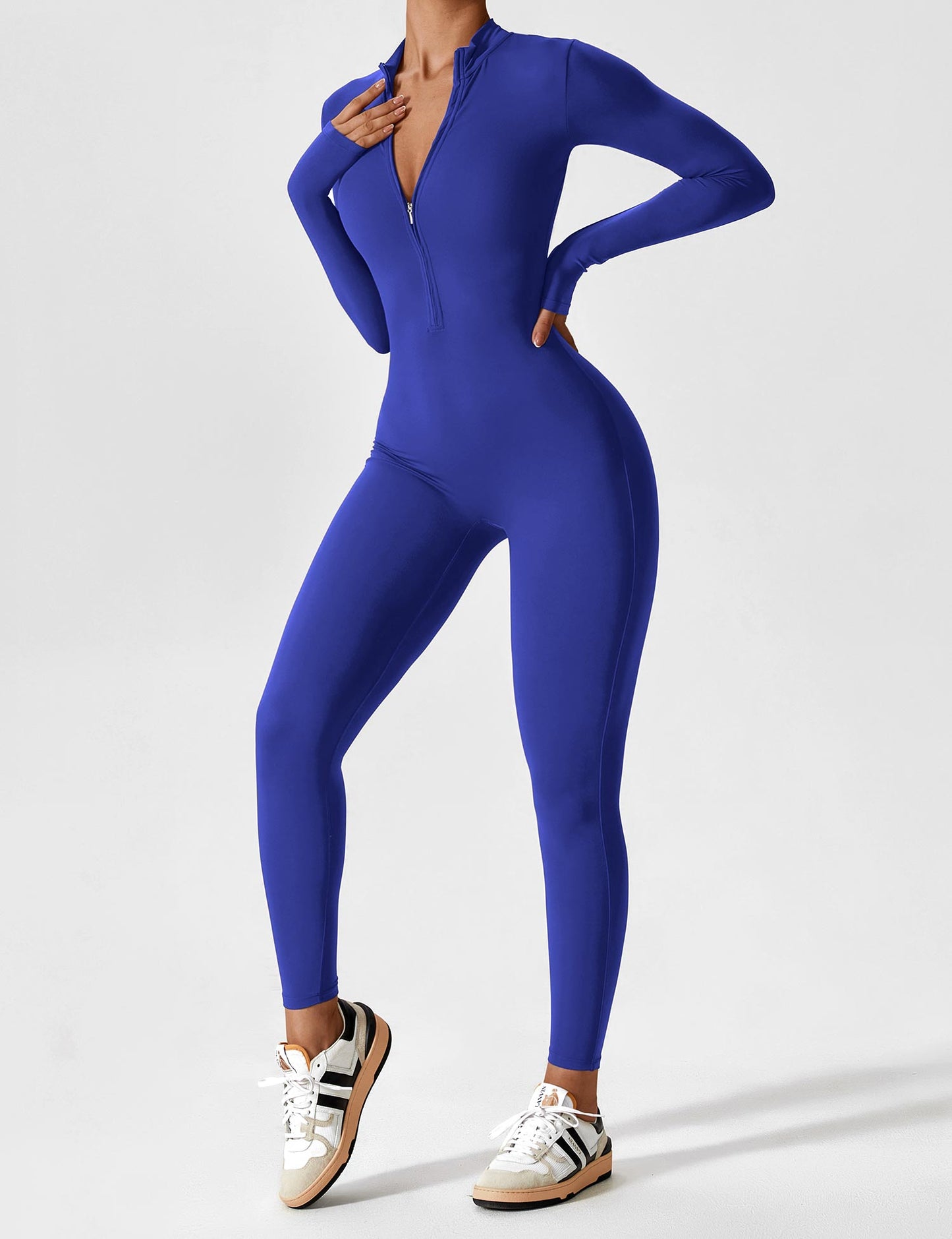 Yeoreo Longsleeve Reißverschluss Jumpsuit