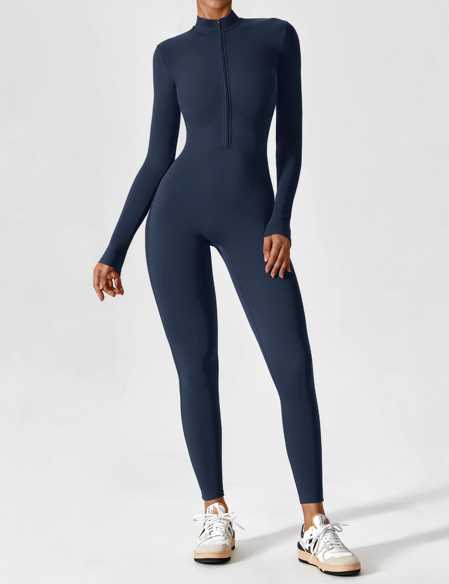 Yeoreo Longsleeve Reißverschluss Jumpsuit