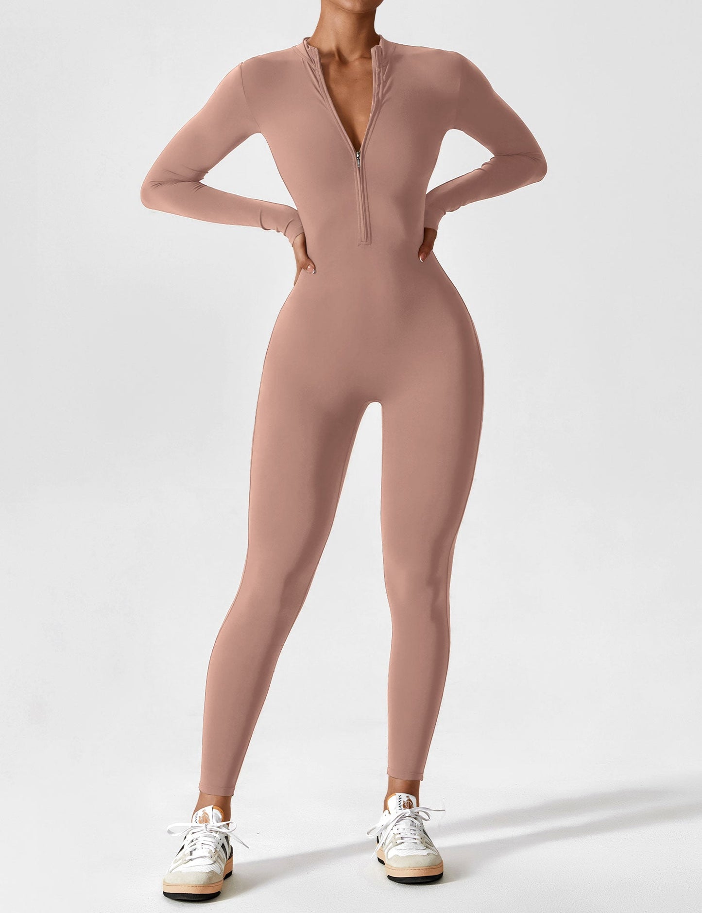 Yeoreo Longsleeve Reißverschluss Jumpsuit