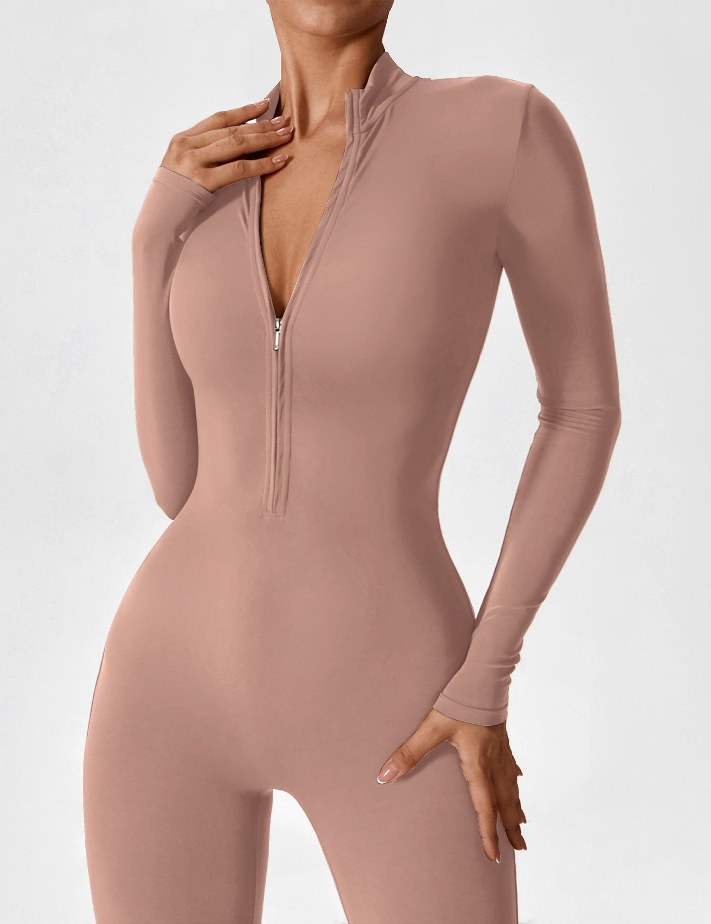 Yeoreo Longsleeve Reißverschluss Jumpsuit