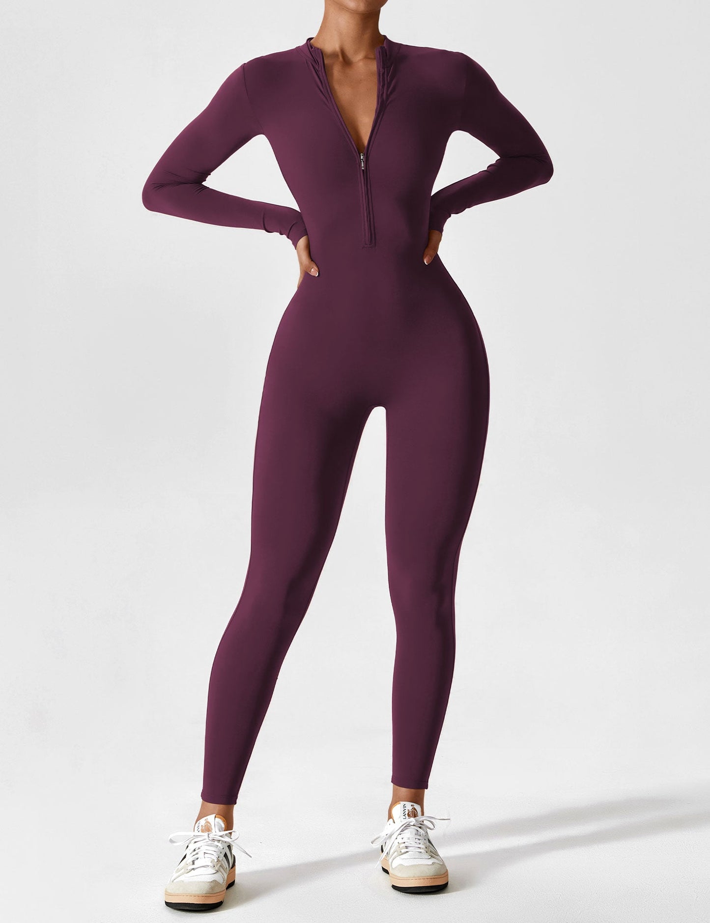 Yeoreo Longsleeve Reißverschluss Jumpsuit