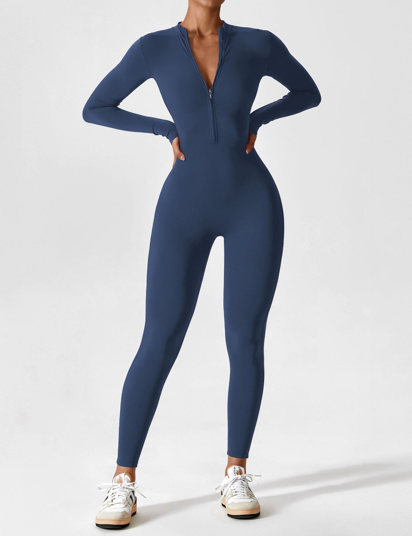 Yeoreo Longsleeve Reißverschluss Jumpsuit