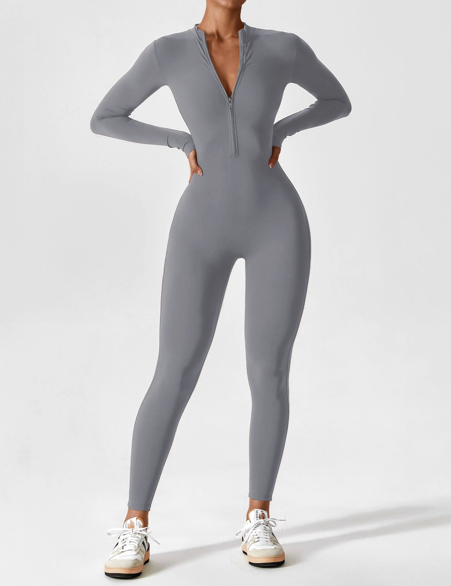 Yeoreo Longsleeve Reißverschluss Jumpsuit