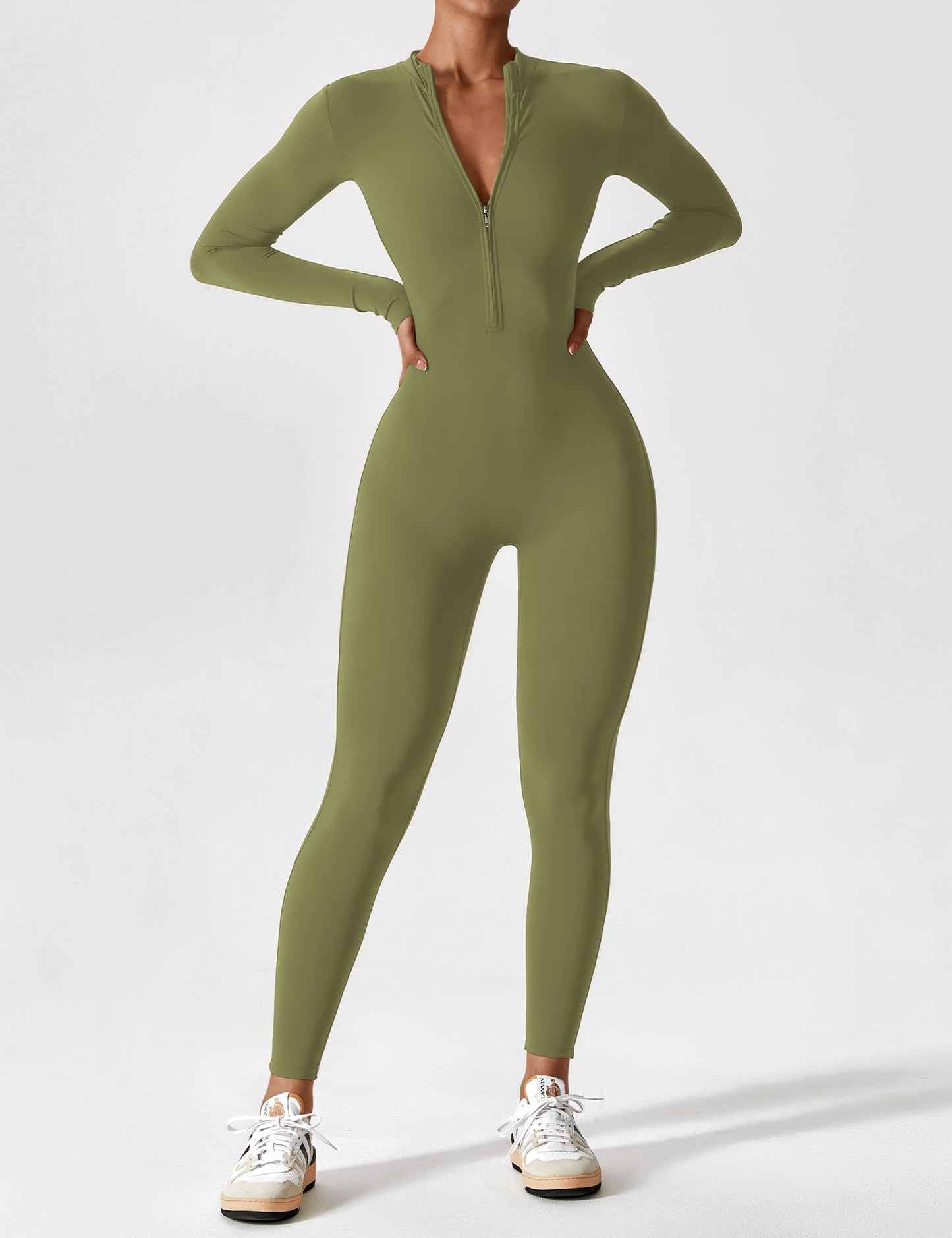 Yeoreo Longsleeve Reißverschluss Jumpsuit