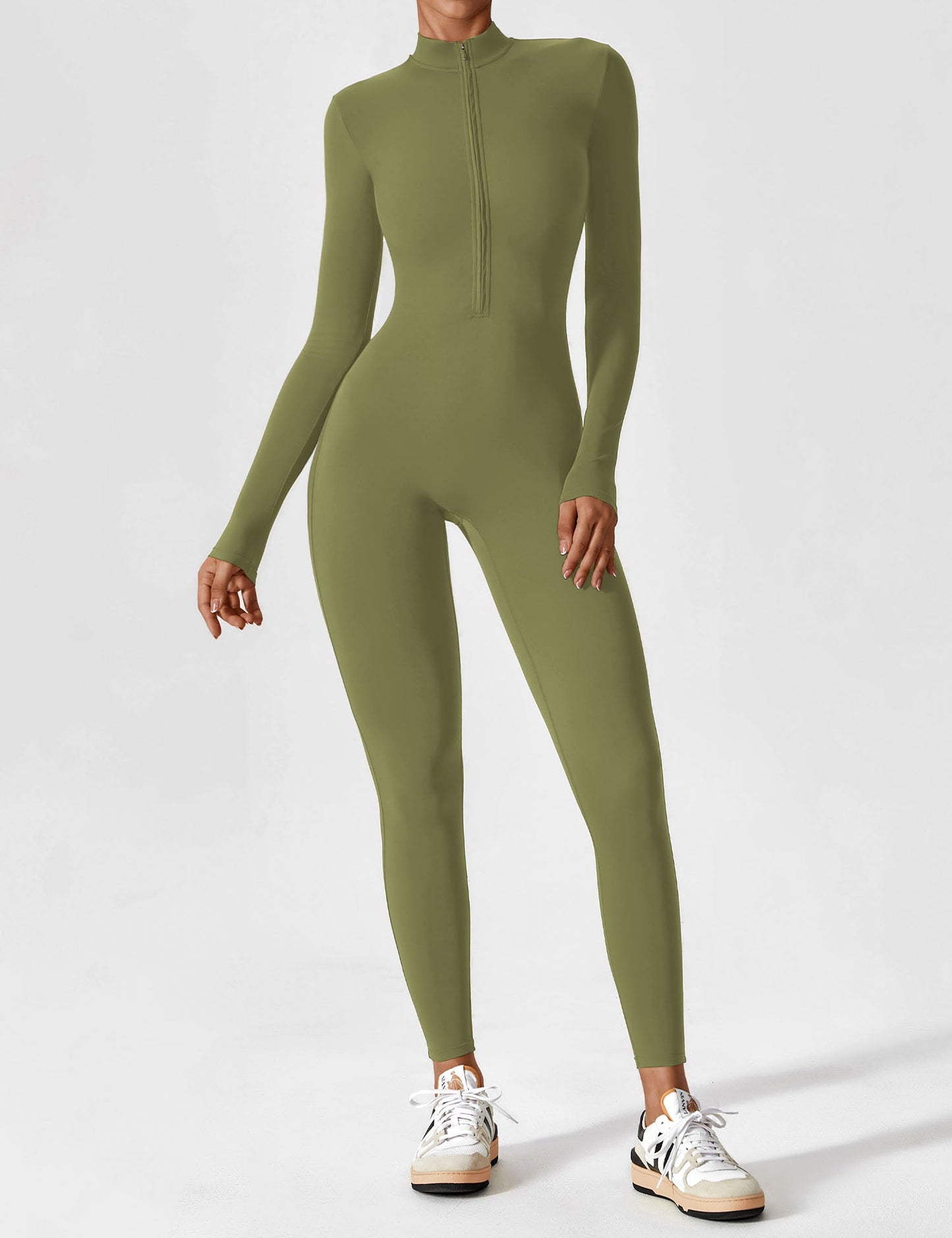 Yeoreo Longsleeve Reißverschluss Jumpsuit