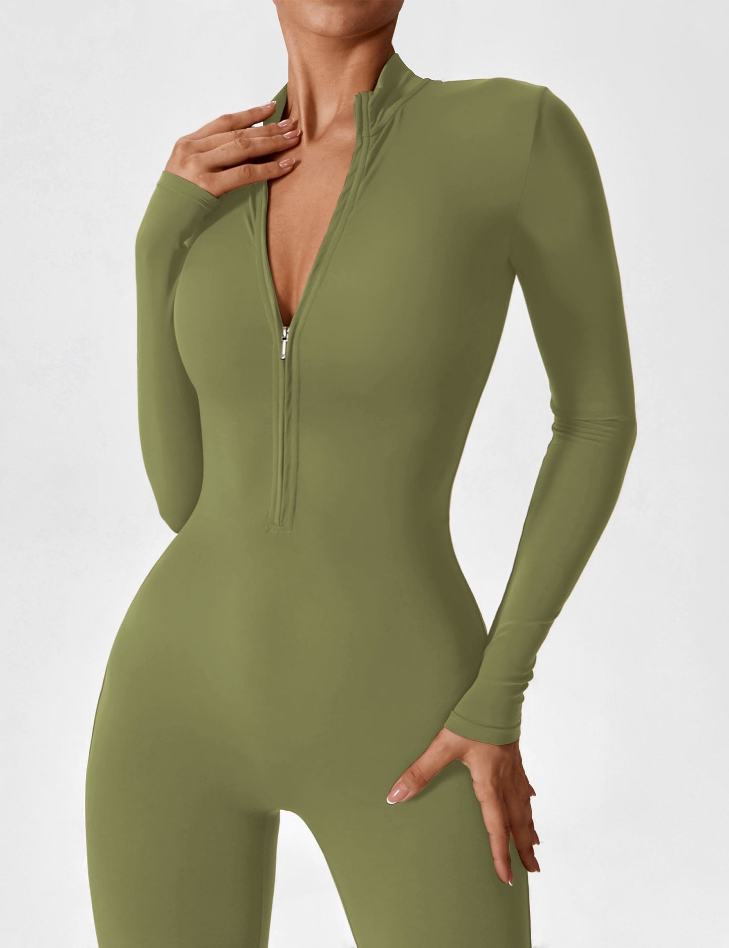 Yeoreo Longsleeve Reißverschluss Jumpsuit